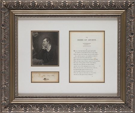 Lot #478 Lord Byron Signature - Image 1