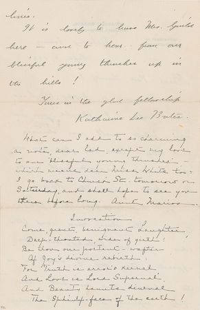 Lot #546 Katherine Lee Bates - Image 2