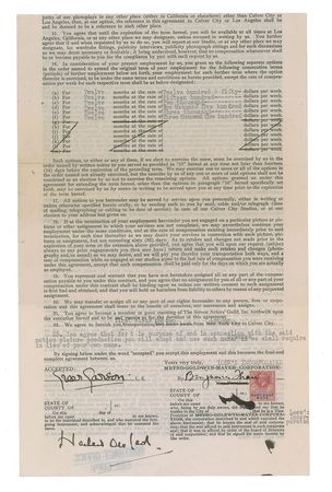 Lot #835 Greer Garson: Greer Garson's first MGM contract - Image 1