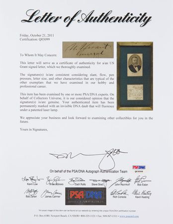 Lot #15 U. S. Grant: Important 1866 letter withdrawing troops after an attack by the James-Younger Gang - Image 3