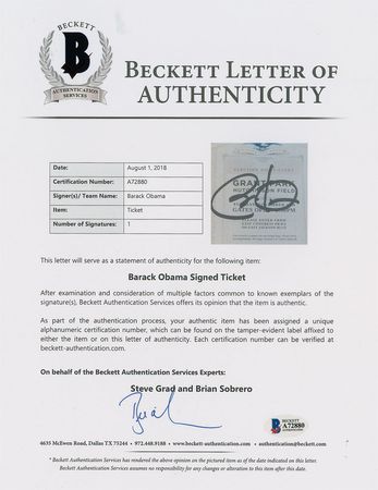 Lot #50 Barack Obama Ticket - Image 2