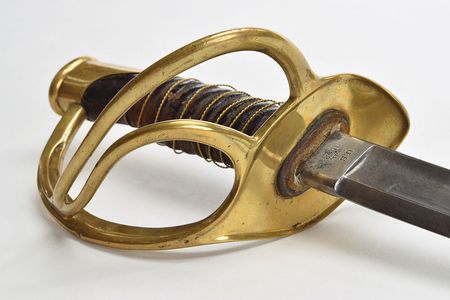 Lot #298 Civil War US Model 1860 Cavalry Saber by Mansfield & Lamb Cavalry Saber - Image 4