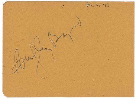 Lot #750 Humphrey Bogart and Lauren Bacall Signatures - Image 1