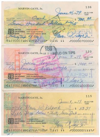 Lot #697 Marvin Gaye Checks - Image 1