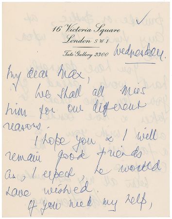 Lot #494 Ian Fleming: Fleming writes to the son of on-again, off-again friend, Lord Beaverbrook: “You have damnably hard work ahead of you” - Image 2
