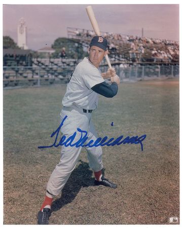 Lot #1062 Ted Williams Signed Photograph and Postcard - Image 1