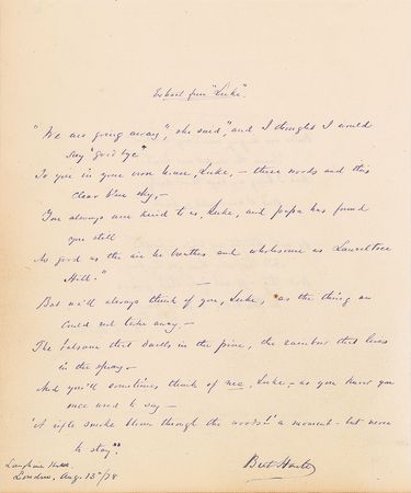 Lot #552 Bret Harte and Jack London Signed Quote and Check - Image 2