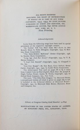 Lot #555 Evan Hunter Book - Image 3