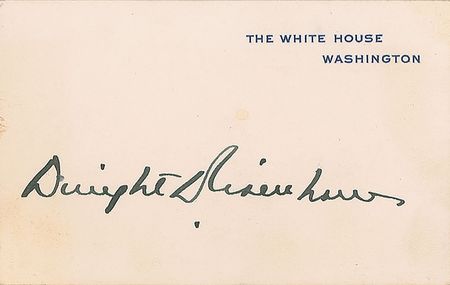 Lot #64 Dwight D. Eisenhower White House Card - Image 1