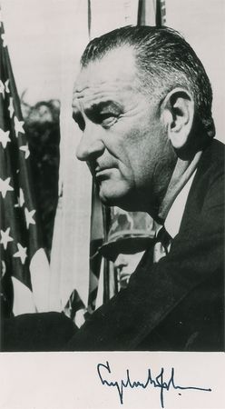 Lot #79 Lyndon B. Johnson Signed Photograph - Image 1