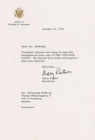 Lot #80 Lyndon B. Johnson Bookplate - Image 2