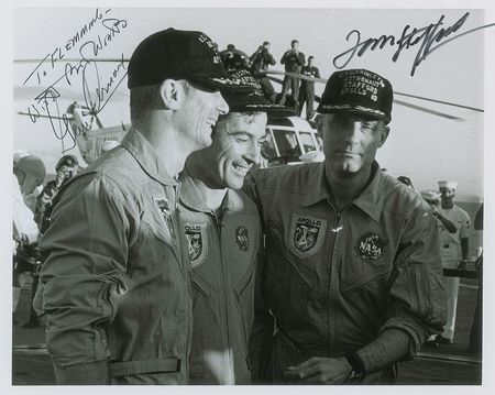 Lot #402 Apollo 10 Signed Photograph - Image 1