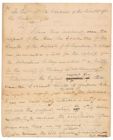 Lot #252 Thomas McKenney Handwritten Letter Signed - Image 1