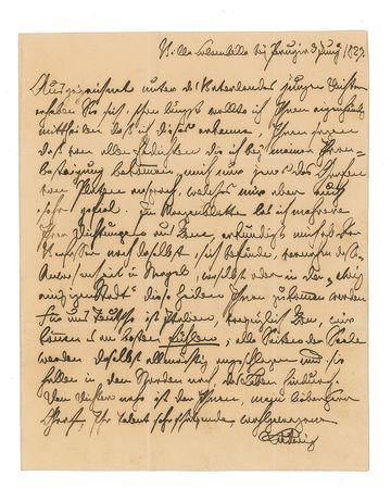Lot #172 King Ludwig I Handwritten Letter Signed - Image 1