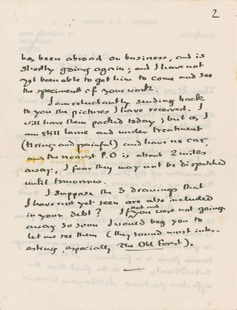Lot #534 J. R. R. Tolkien: ?I decided long ago not to have The Lord of the Rings illustrated,? writes Tolkien to an amateur artist, ?After seeing your specimens I am beginning to change my mind? - Image 2