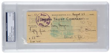 Lot #358 Ernie Pyle Check - Image 1