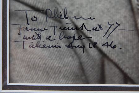 Lot #431 Frank Lloyd Wright: ?From Frank at 77?with a hope, Taliesin? - Image 2