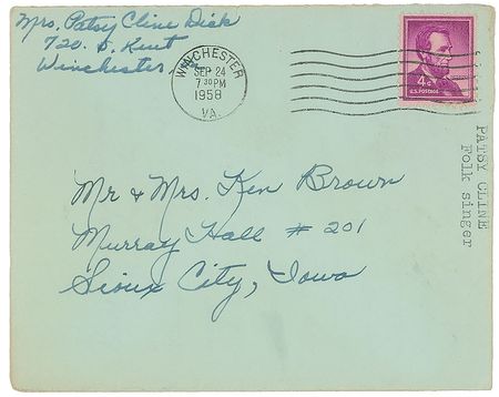 Lot #601 Patsy Cline Handwritten Letter Signed - Image 2