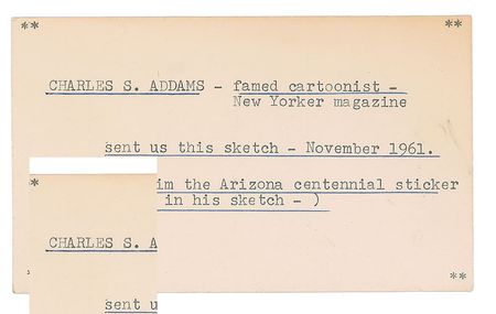 Lot #448 Charles Addams: Addams sketches Uncle Fester - Image 2