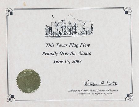 Lot #49 George and George W. Bush: Proudly flown over the Alamo and signed by both Bushes - Image 4