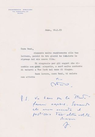 Lot #828 Federico Fellini - Image 2