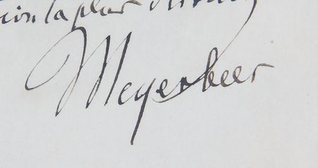 Lot #650 Giacomo Meyerbeer Handwritten Letter Signed - Image 2