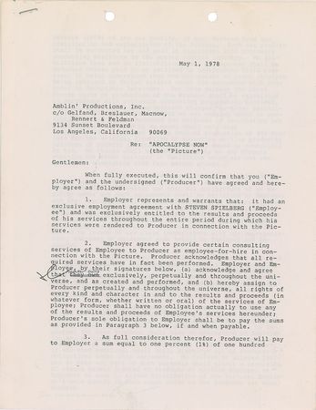 Lot #805 Francis Ford Coppola - Image 1