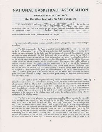 Lot #1059 Bill Russell Signed Document - Image 1