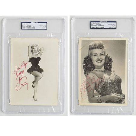 Lot #839 Betty Grable Signed Photographs - Image 1