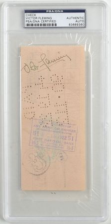 Lot #829 Victor Fleming Check - Image 1