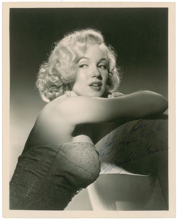 Lot #776 Marilyn Monroe: Marvelous Marilyn portrait, inscribed with 