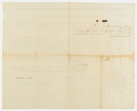 Lot #3 James Madison and James Monroe: Fantastic Madison-Monroe privateer's commission issued during the War of 1812 - Image 2