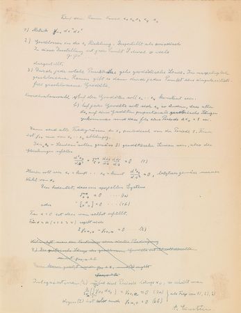 Lot #137 Albert Einstein: Working toward a unified