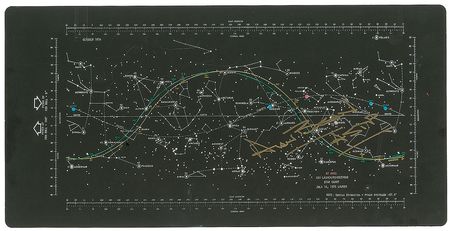 Lot #4611 Alan Bean's Apollo-Soyuz Training Star Chart - Image 1