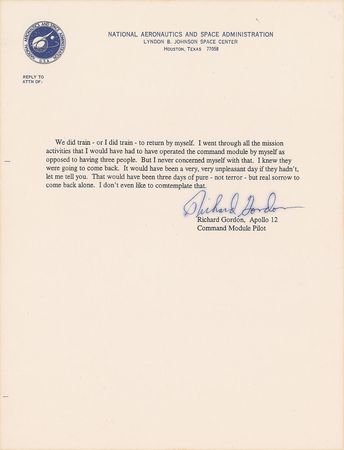 Lot #4372 Richard Gordon Signed Statement and Photograph - Image 2