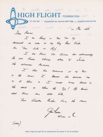 Lot #4550 Jim Irwin Autograph Letter Signed - Image 1
