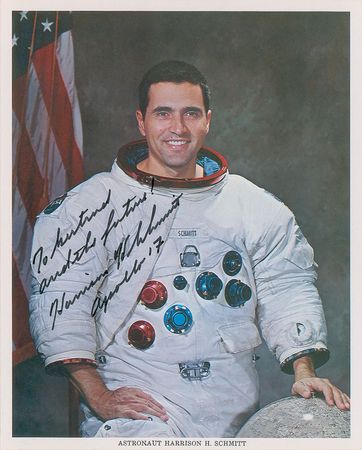 Lot #4585 Harrison Schmitt Handwritten Quote and Signed Photograph - Image 3
