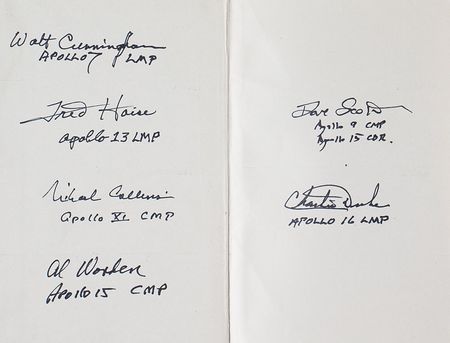 Lot #4239  Apollo Astronauts Signed 'From the Earth to the Moon' Book - Image 1