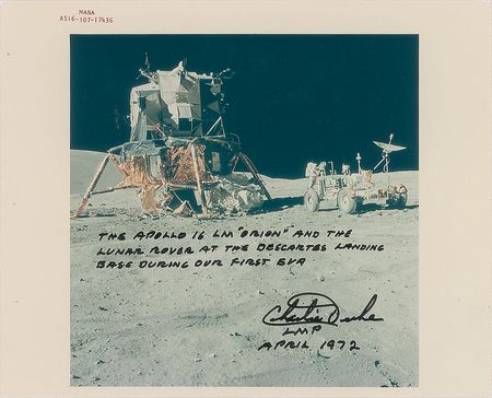 Lot #4408 Charlie Duke Signed Photograph - Image 1