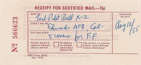 Lot #4057 Pete Everest Bell X-2 First Flight Cover - Image 2