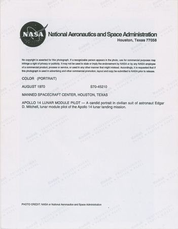 Lot #4541 Edgar Mitchell Signed Photograph - Image 2