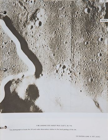 Lot #4401 Dave Scott's Flown Apollo 15 CSM Lunar Landmark Maps Book - Image 10