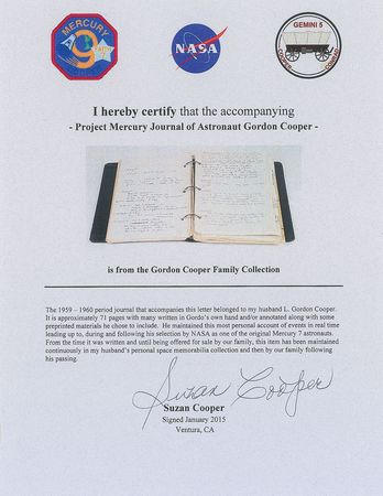 Lot #4064 Gordon Cooper?s Mercury-era Journal - Image 2