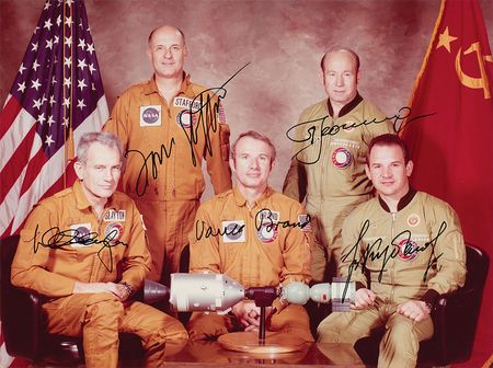Lot #4608  Apollo-Soyuz Signed Photograph - Image 1
