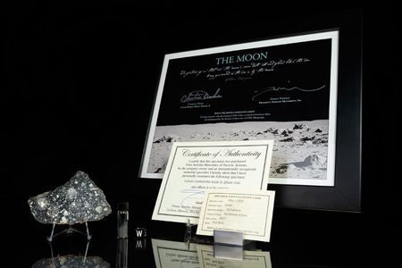 Lot #4003  NWA 11303 Lunar Meteorite Slice, Lunar