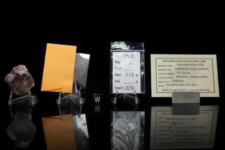 Lot #4025  NWA XXX Meteorite Individual and Thin Section  - Image 1