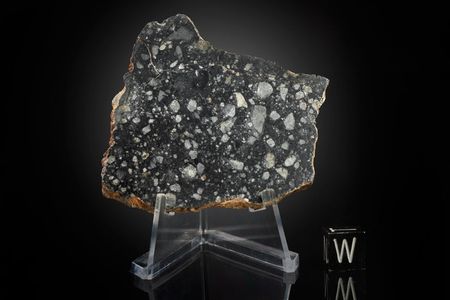 Lot #4005  NWA 11303 Lunar Meteorite Slice - Image 1