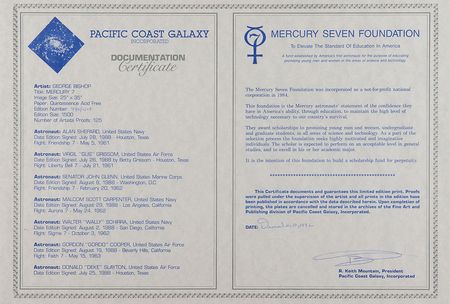 Lot #4070  Mercury 7 Signed Lithograph - Image 2