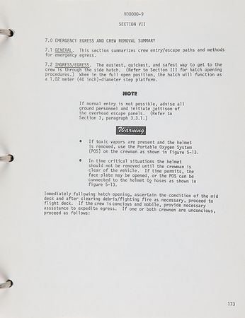 Lot #4676  Space Shuttle Orbiter Crash and Rescue Manual - Image 2