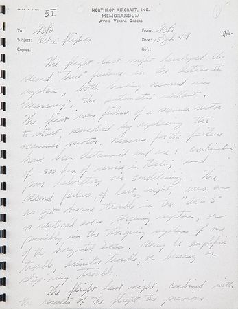 Lot #4701  Northrop Project 25/Octave II Memos - Image 13